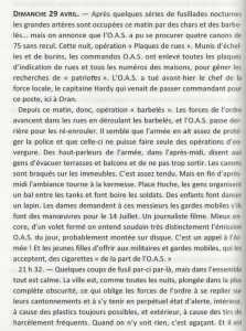 ORAN 
Dimanche 29 Avril 1962